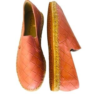 LULU’S Pink Blush Woven Slip On Espadrille Loafers Flats Size 7.5